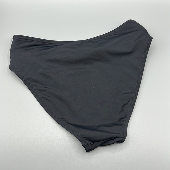 Tempt Me Solid Black Twist High Waist Women's Bikini Bottoms Size Small - Picture 5 of 5